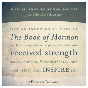 Get an inexpensive copy of the Book of Mormon and look for examples of people or individuals who received strength beyond their own and record what you learn. The spirit will inspire you.