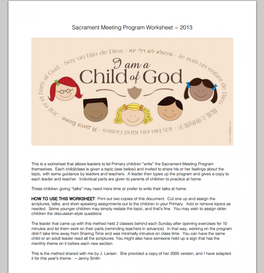 2009 Lds Primary Program Outline download free software ... 2009 Lds Primary Program Outline download free software ...