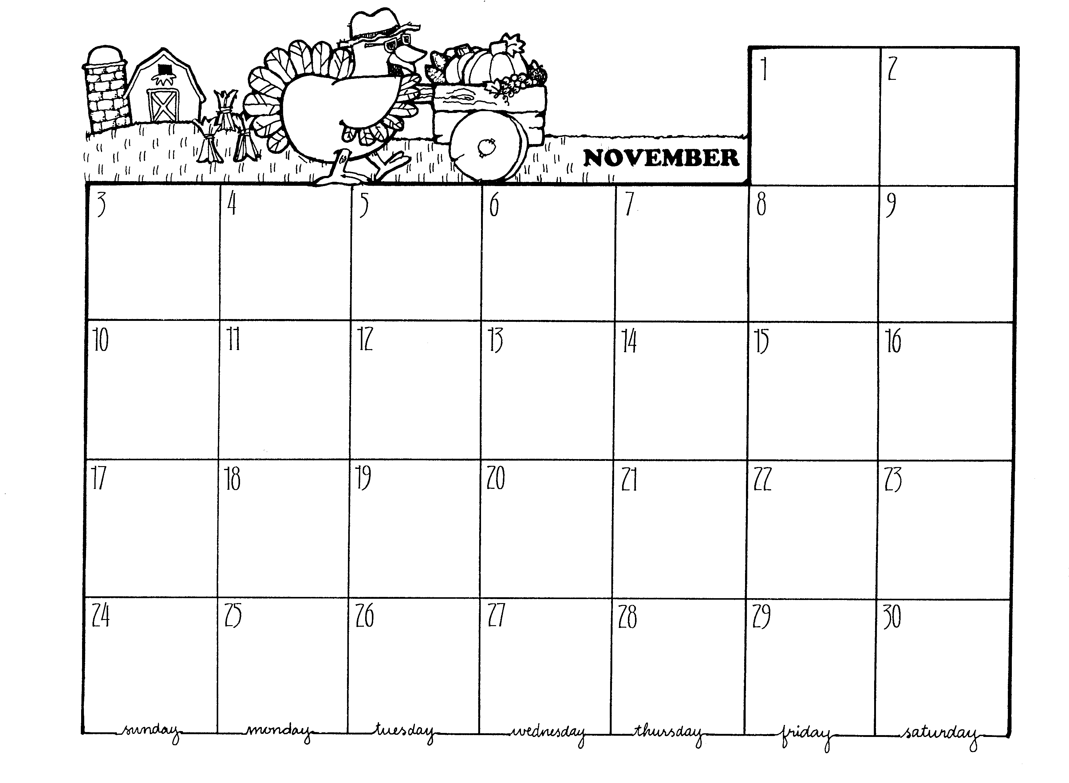 november calendar images