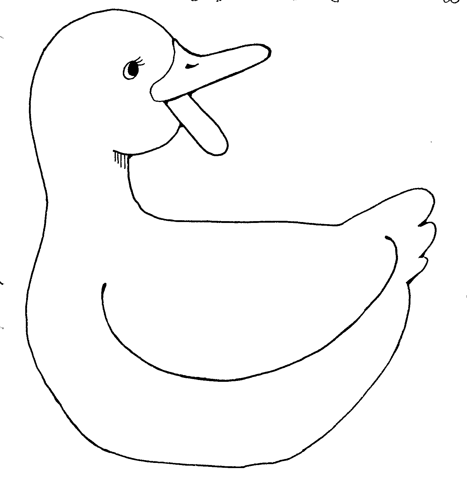 clipart black and white duck - photo #2