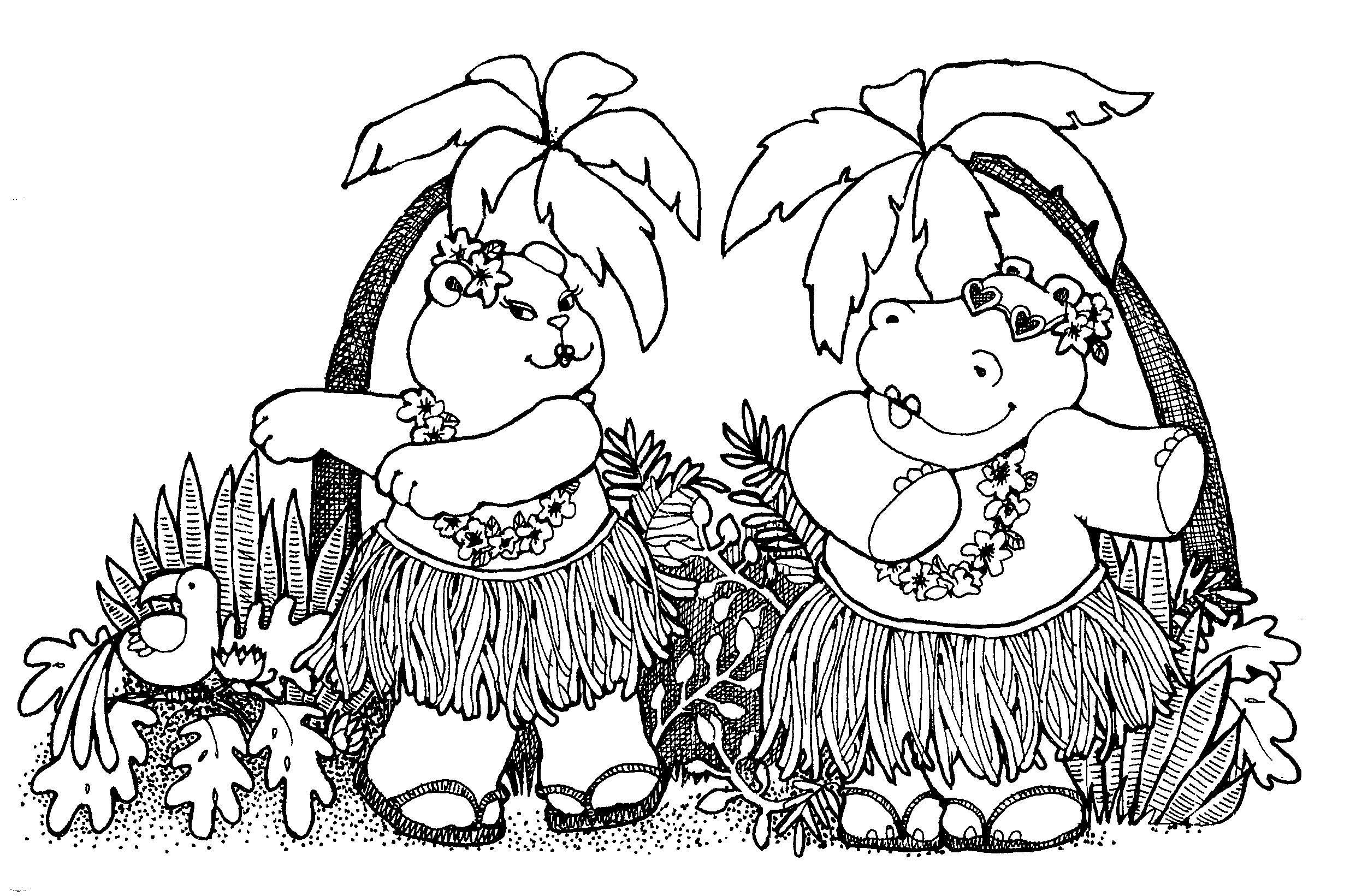 free hawaiian clip art black white - photo #21