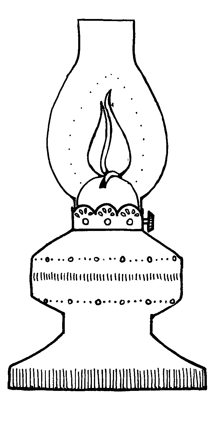 clipart black and white lamp - photo #29