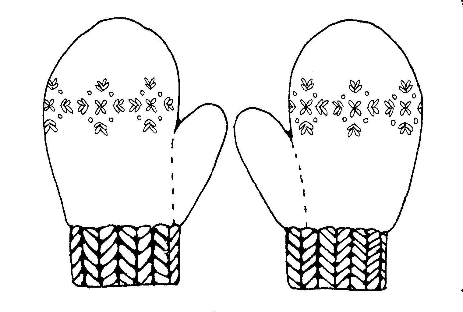 free winter mittens coloring pages - photo #45