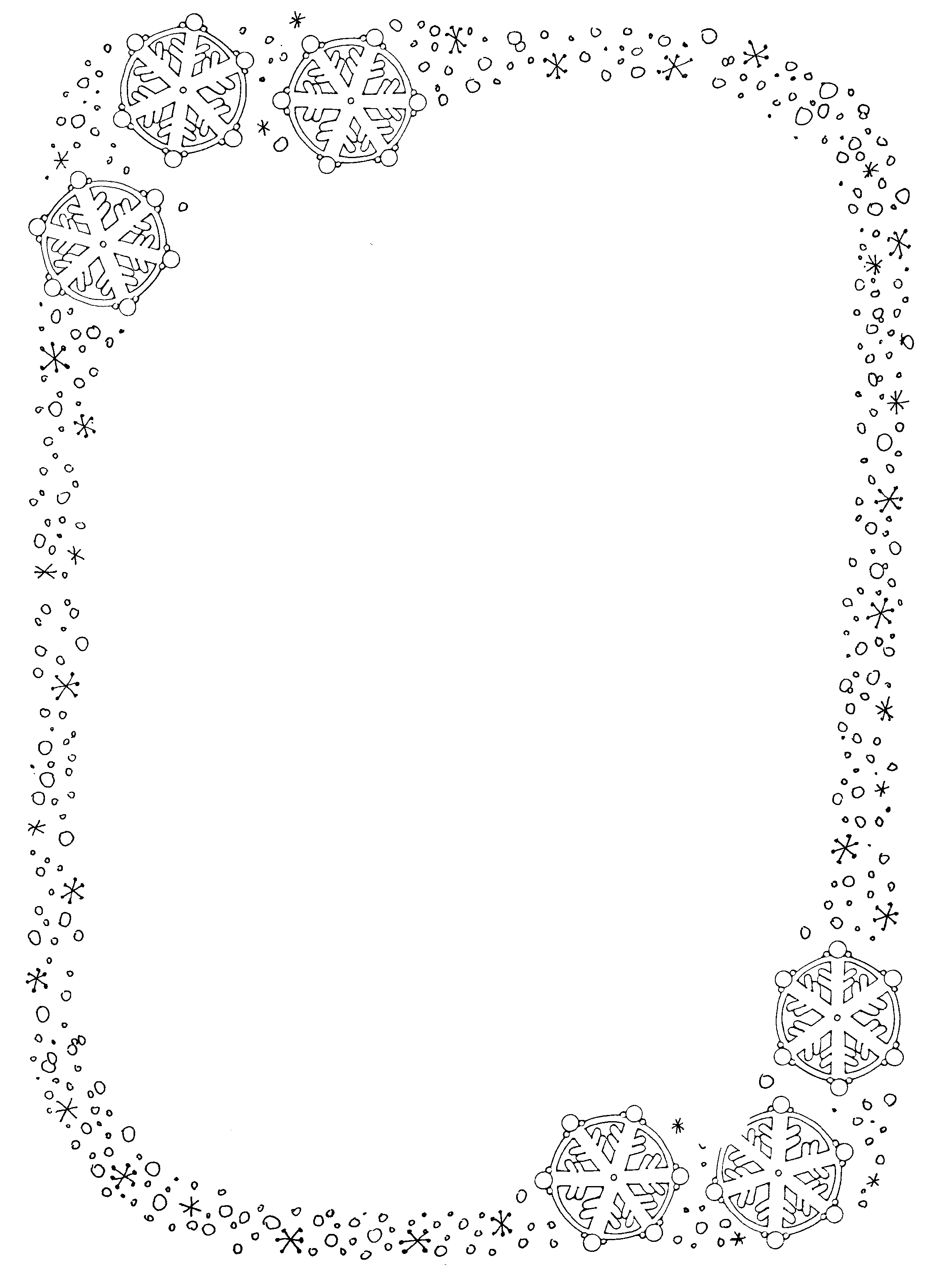 Snowflake Border For Microsoft Word Search Results Calendar 2015