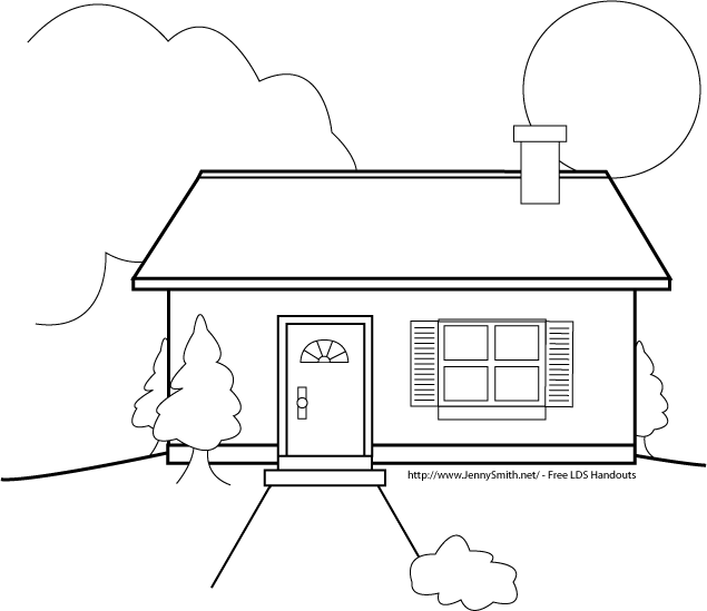 home clipart black and white - photo #22