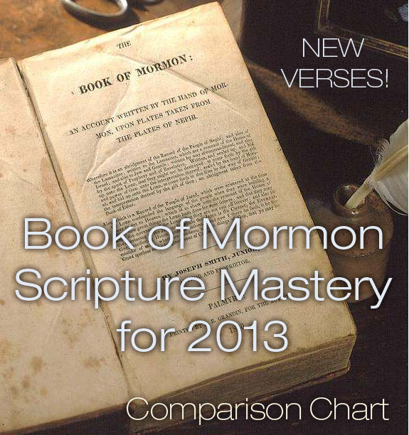 BoMSscripturemasterynew New Scripture Mastery Passages for Book of Mormon 2013