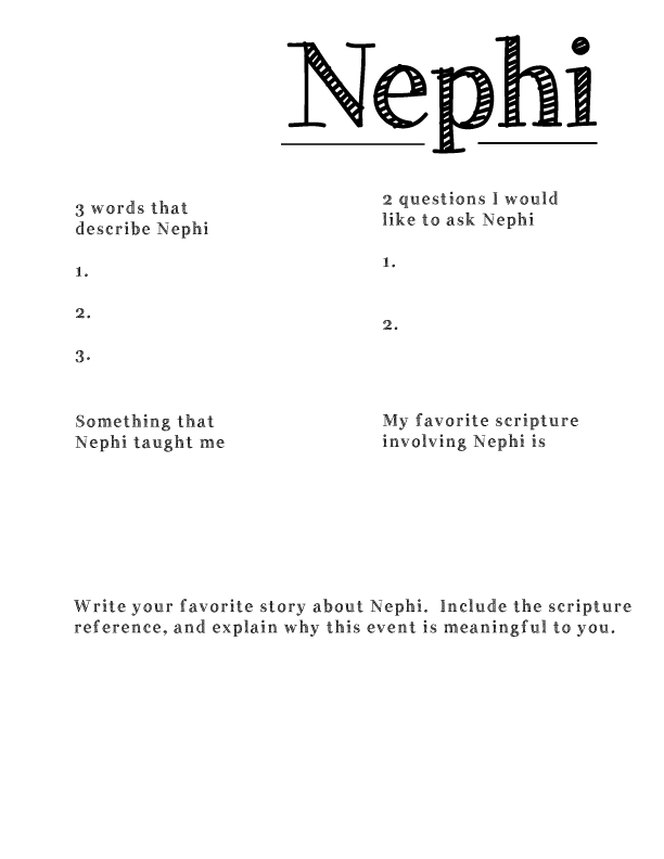 NephiCharacterReview 1 Nephi Wrapup, 2 Nephi 1
