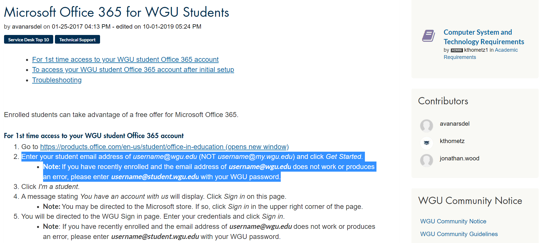 MO365 Starting WGU MEdLT