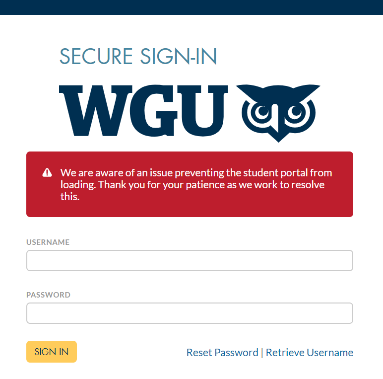 WGU error WGU - Better Than Expected