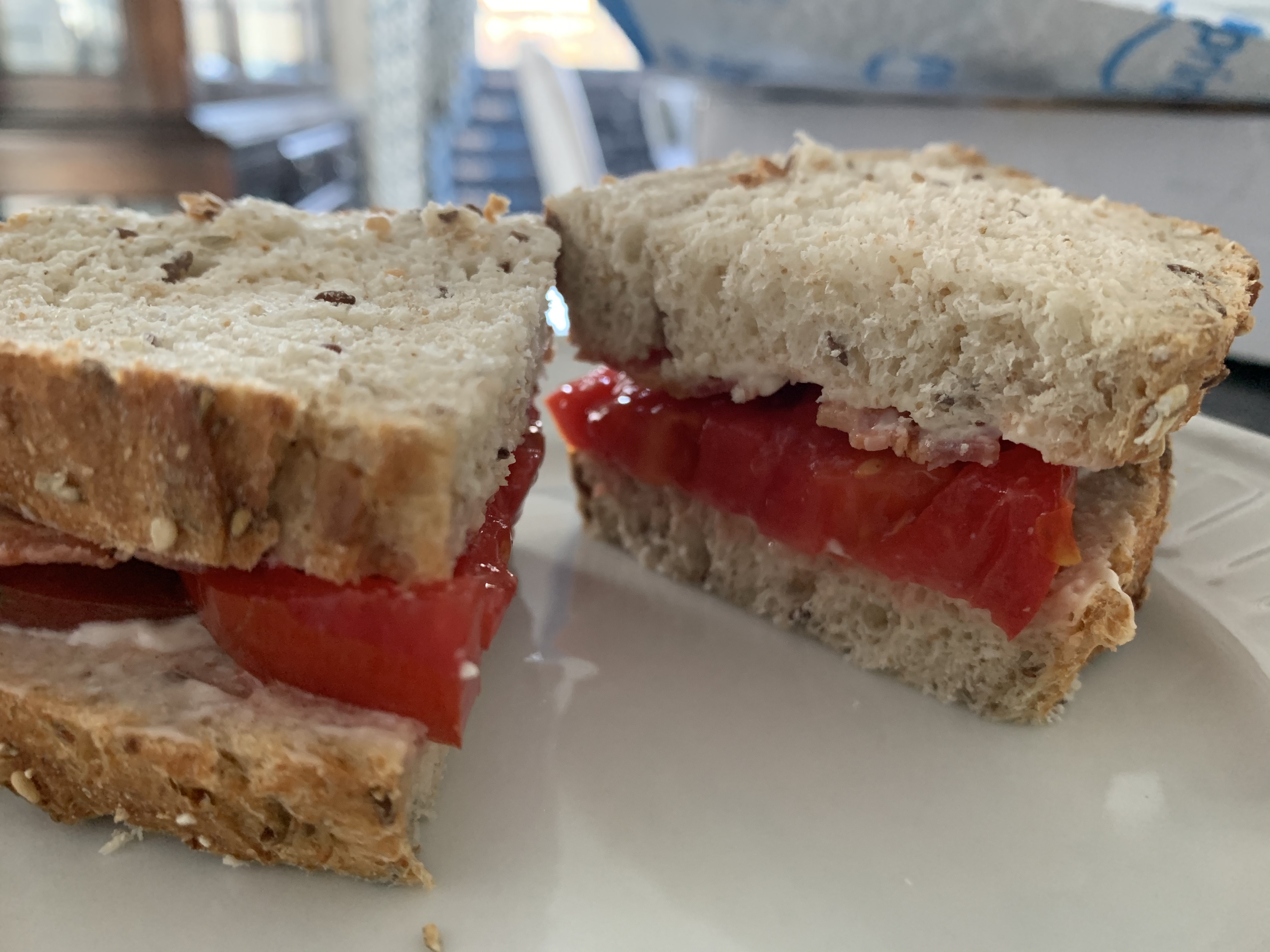 512EF43F 9E94 41FF BB95 1F2BD14394B5 Tomato sandwich